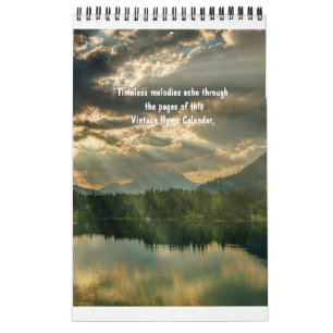 Calendrier Paroles de cantiques chrétiens vintage 2025