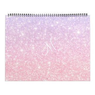 Calendrier Pastel Pink Blue Glitt    