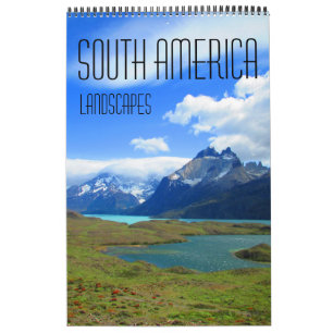 Calendrier paysages d'Amérique du Sud (avec lieux)