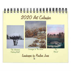Calendrier paysages neige et peintures saisonnières art 2020