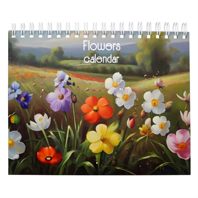 Calendrier Peinture à l'huile de fleurs (Protection)