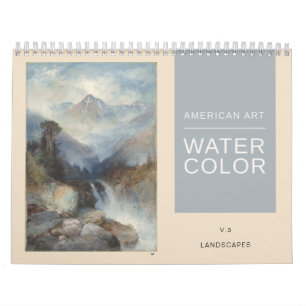 Calendrier Peintures paysannes américaines Fine Art Watercolo