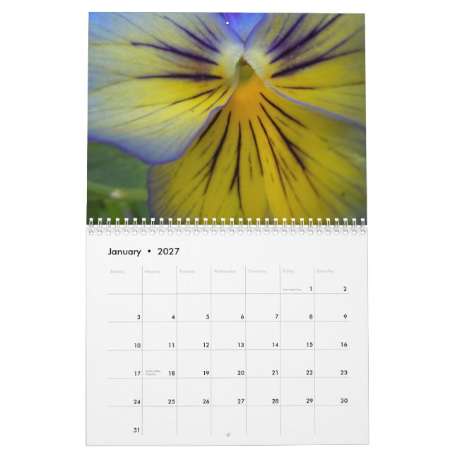 Calendrier Pensées 2015 (Jan 2027)