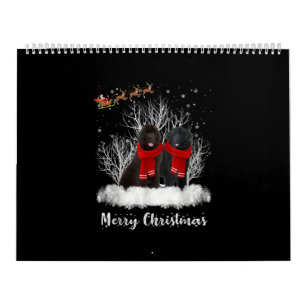 Calendrier père Noël Newfoundland Couple Joyeux cadeau de chi