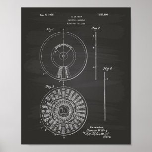 Calendrier perpétuel 1925 Brevet Art Tableau noir