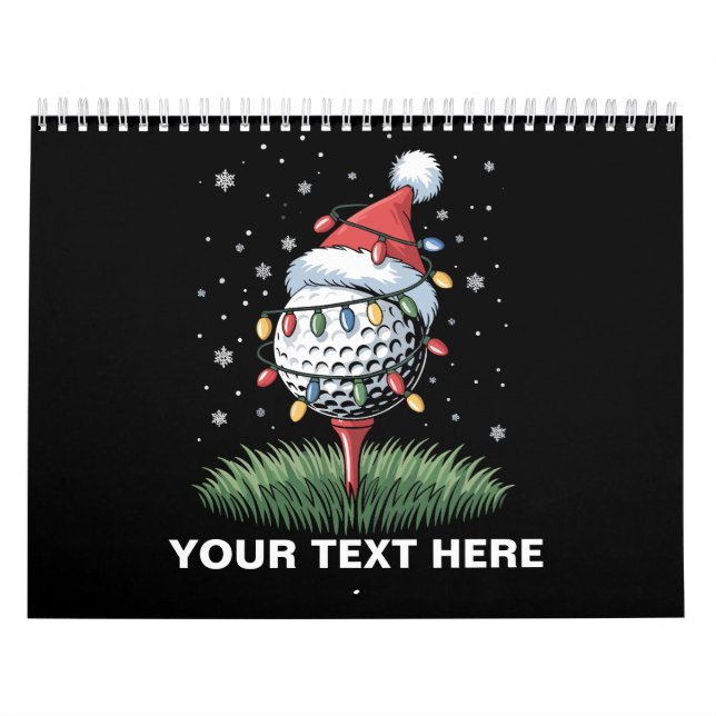 Calendrier Personalized Golf Ball Christmas Tree Santa Hat  (Protection)