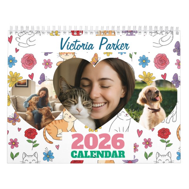 Calendrier Personalized Pet Lovers Photo Calendar (Protection)