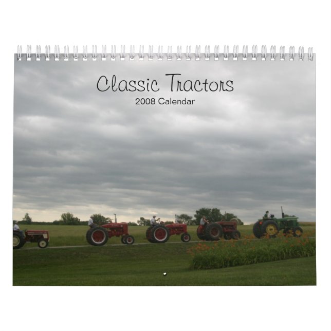 Calendrier personnalisable de tracteurs classiques (Protection)