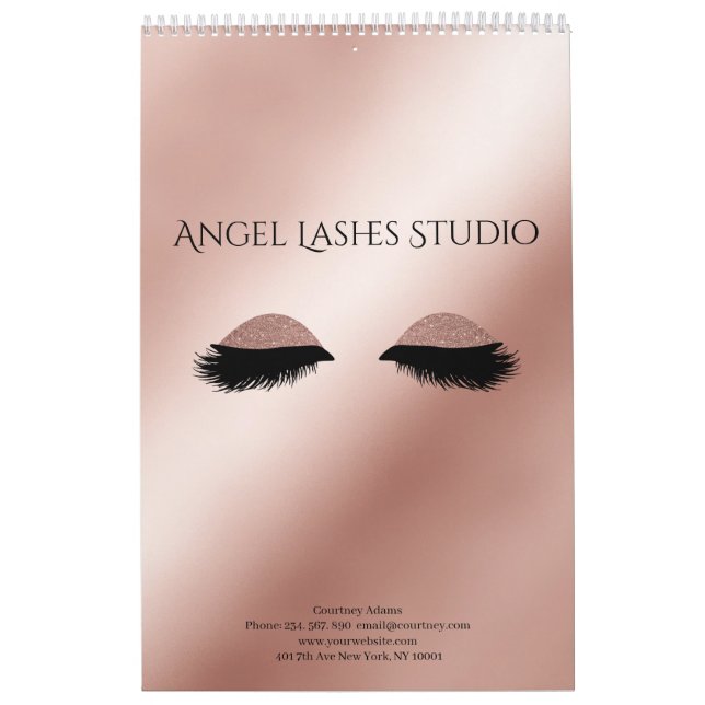 Calendrier Personnalisable Makeup Artist Eyelash Extensions (Protection)