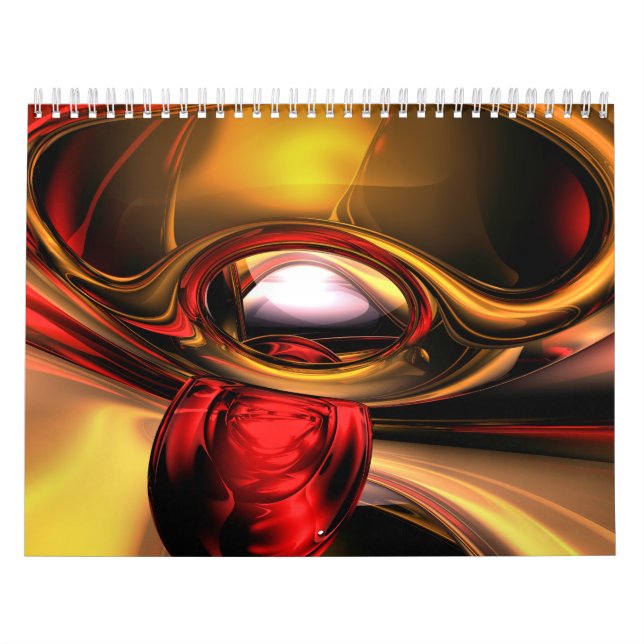 Calendrier personnalisable V5 d'art abstrait (Protection)