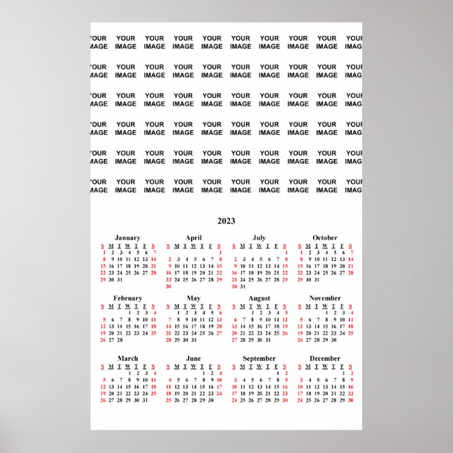 Calendrier personnalisé 2023 Poster à créer soi-mê (Devant)