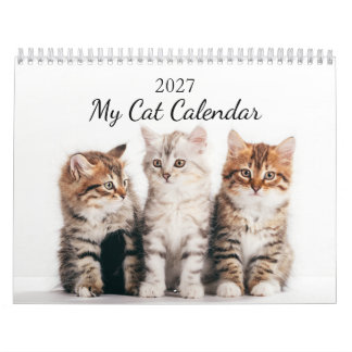Calendrier personnalisé de photos de chat 2027