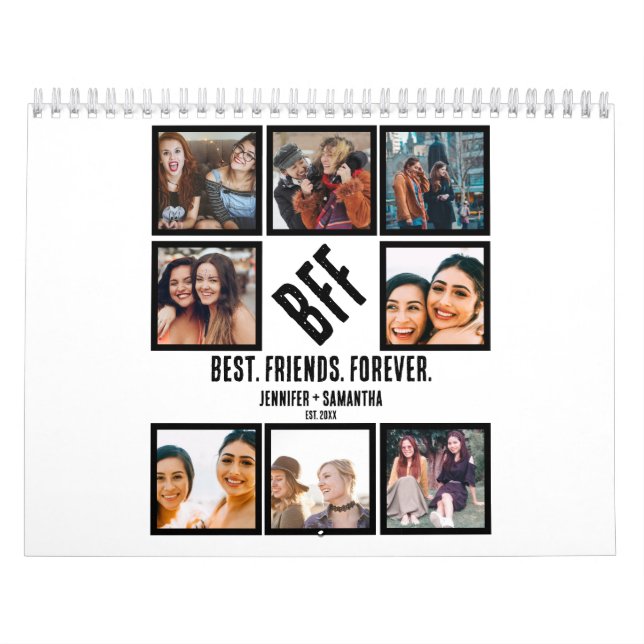 Calendrier Personnalisé Meilleurs amis pour toujours BFF 8 Co (Protection)