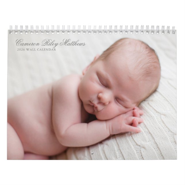 Calendrier Personnalisé Nouveau-né Ajouter votre bébé Photos  (Protection)