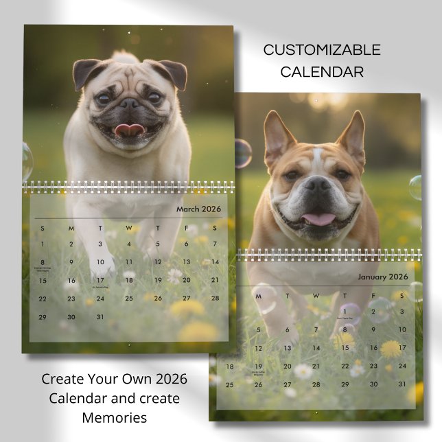 Calendrier personnalisé Poppy Dog 2026 (Créateur téléchargé)