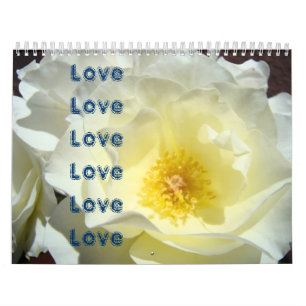 Calendrier personnalisé Rose Fleurs Amour Amour Am