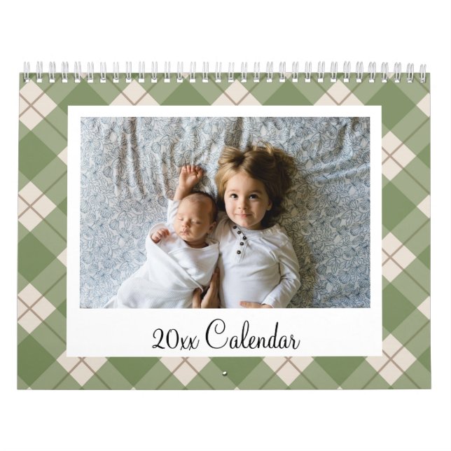 Calendrier Personnaliser de photo familiale saisonnière Perso (Protection)
