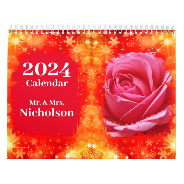 CALENDRIER PERSONNALISER PERSONNALISER LES ROSES ROUGES (Protection)