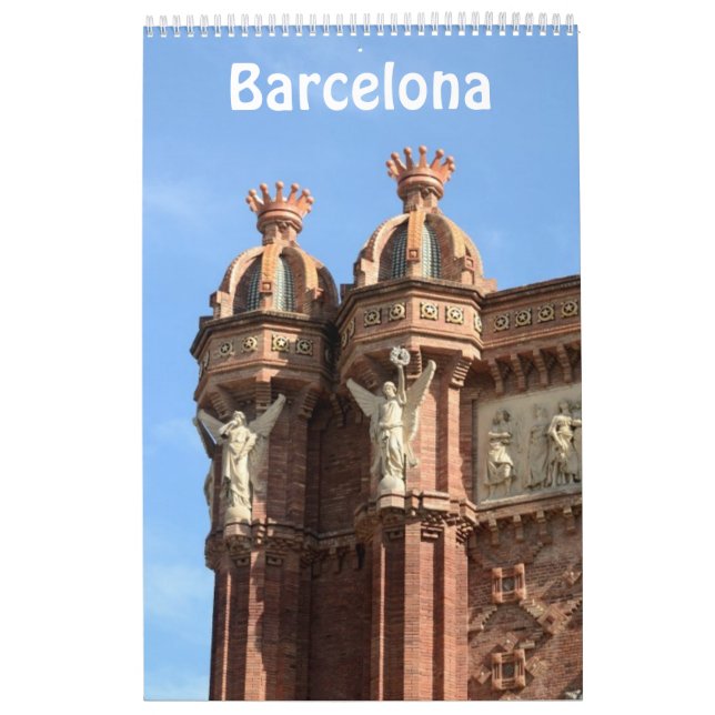Calendrier photo 12 mois Barcelone, Espagne (Protection)