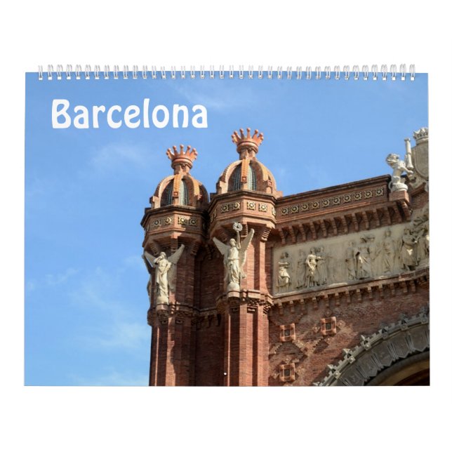 Calendrier photo 12 mois Barcelone, Espagne (Protection)