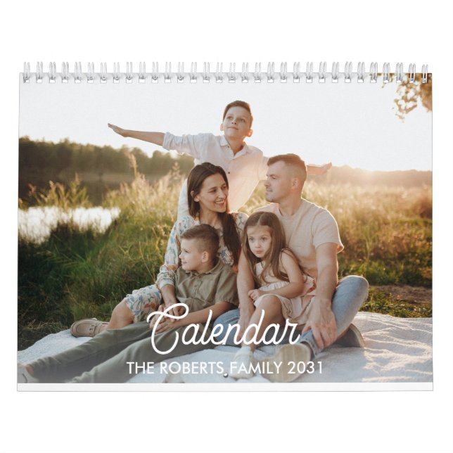 Calendrier photo 2025 Titre personnalisé et 13 pho (Protection)