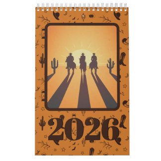 Calendrier photo avec motif orange marron rustique