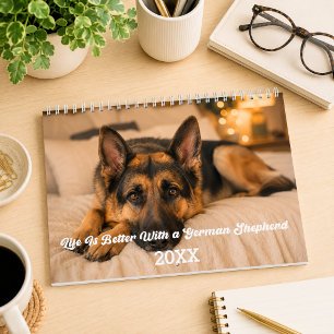 Calendrier Photo de Berger Allemand La vie est meilleure 2027