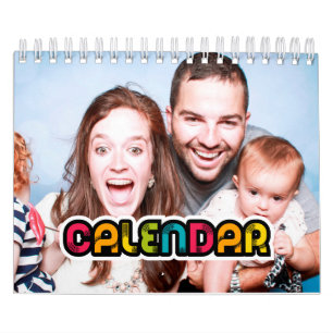 Calendrier photo de famille coloré 2026