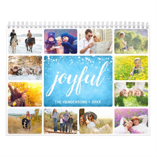Calendrier Photo de famille joyeux personnalisée (Protection)