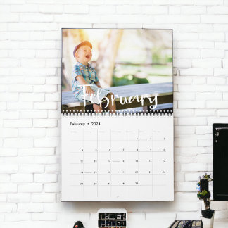 Calendrier photo de famille minimaliste moderne