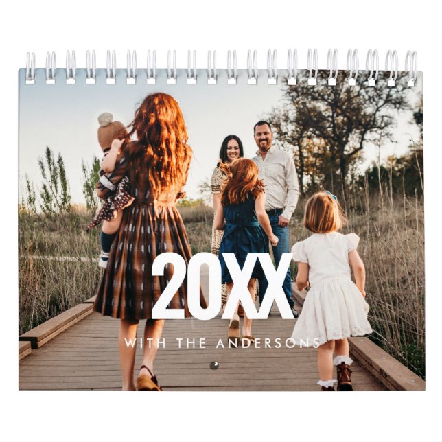 Calendrier Photo de famille simple et moderne 2026 (Protection)