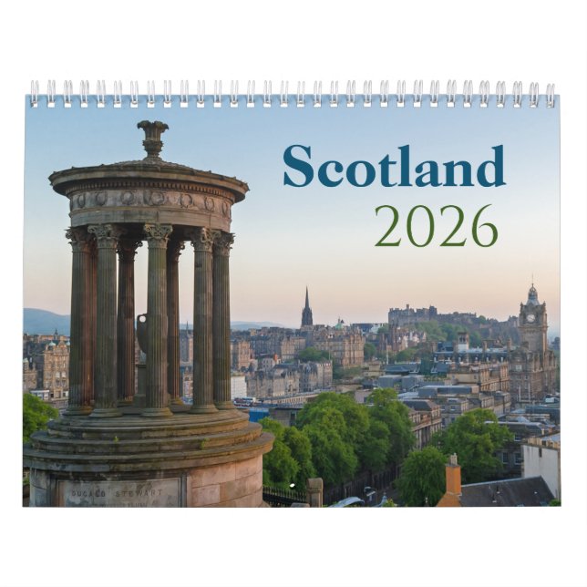 Calendrier photo de l'Écosse 2026 (Protection)