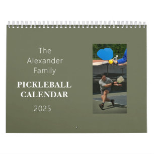 Calendrier photo de Pickleball personnalisé