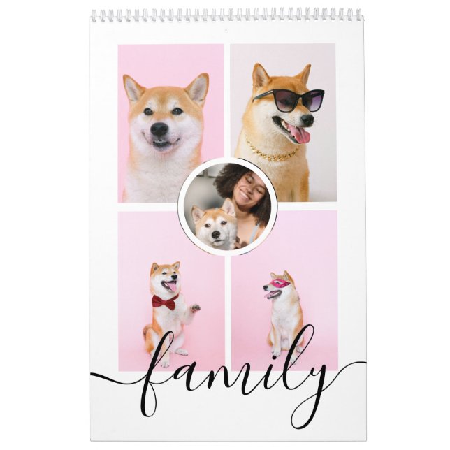 Calendrier Photo de votre famille Mois par mois Personnalisée (Protection)
