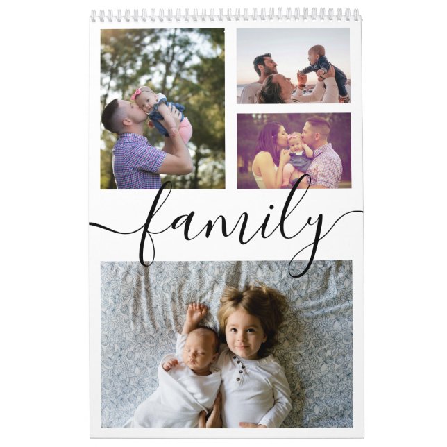 Calendrier Photo de votre famille Mois par mois Personnalisée (Protection)