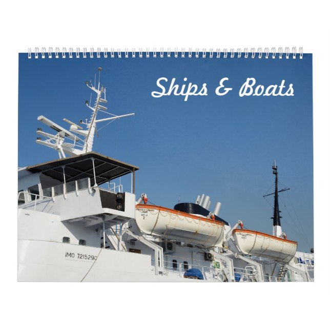 Calendrier photo des navires et des bateaux de 12  (Protection)