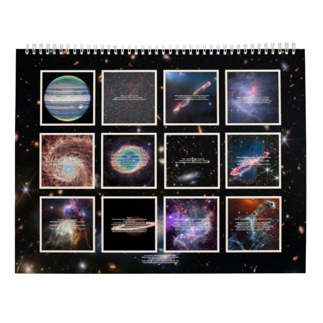 Calendrier Photo du télescope James Webb (Dos)
