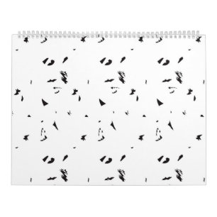 Calendrier photo en noir et blanc d'un troupeau d'oiseaux