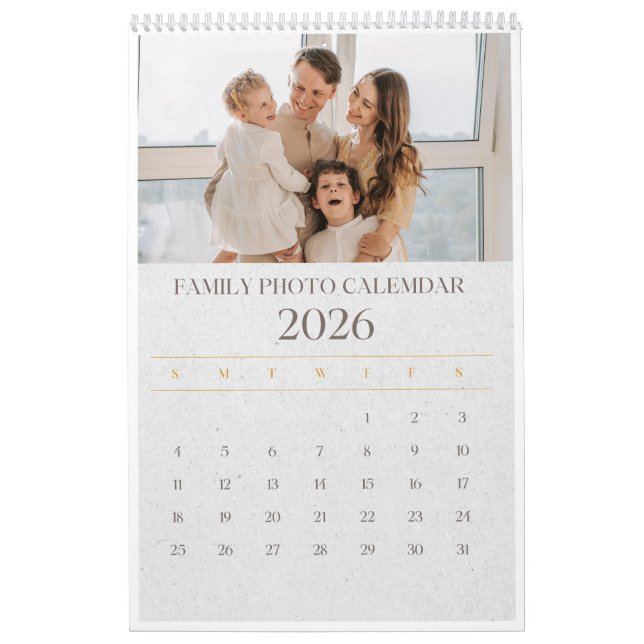 Calendrier photo famille 2026 (Protection)