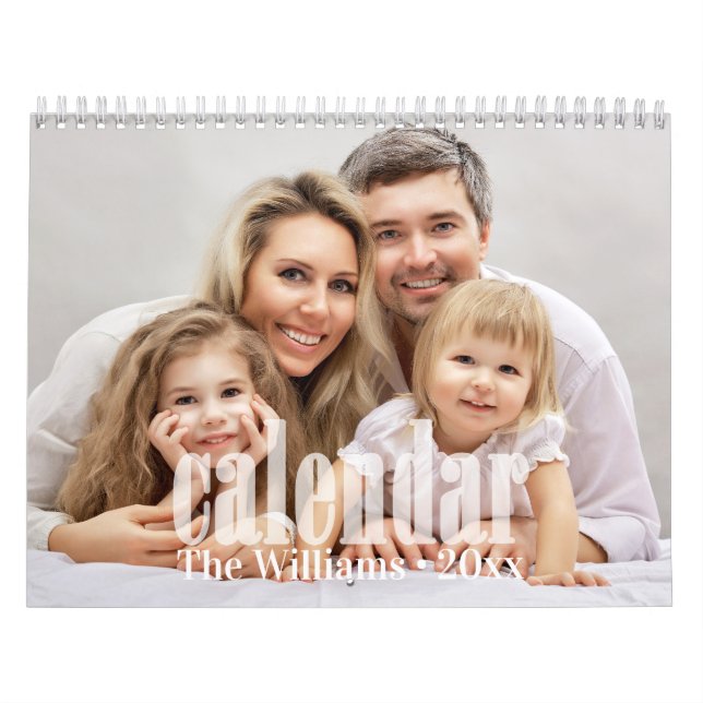 Calendrier photo famille, Calendrier modifiable (Protection)