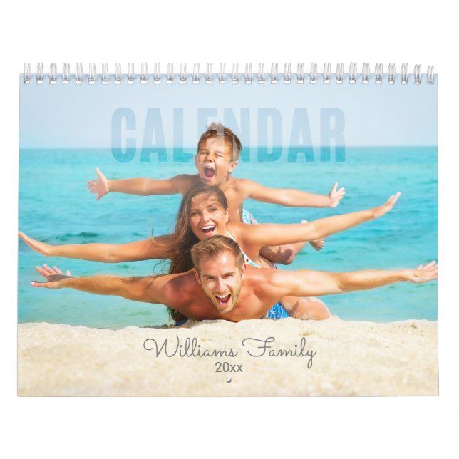 Calendrier photo famille, Calendrier modifiable (Protection)