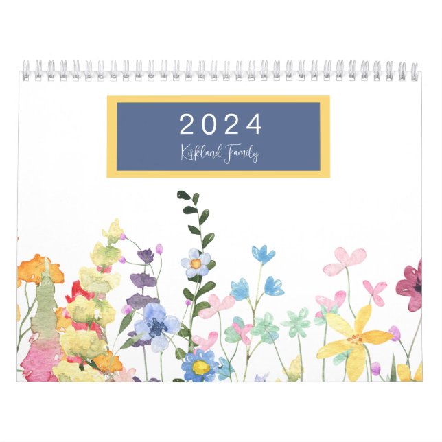 Calendrier Photo Fleur sauvage 2024 Nom de famille (Protection)