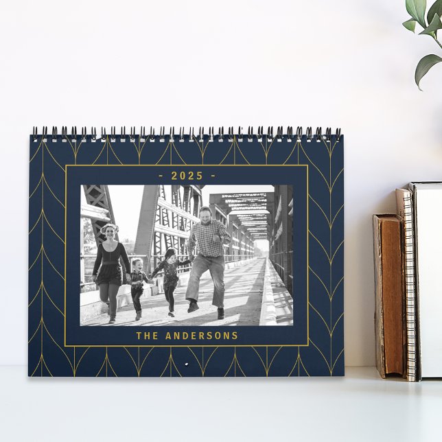 Calendrier Photo Marine et Gold Art Déco 2025 (Créateur téléchargé)