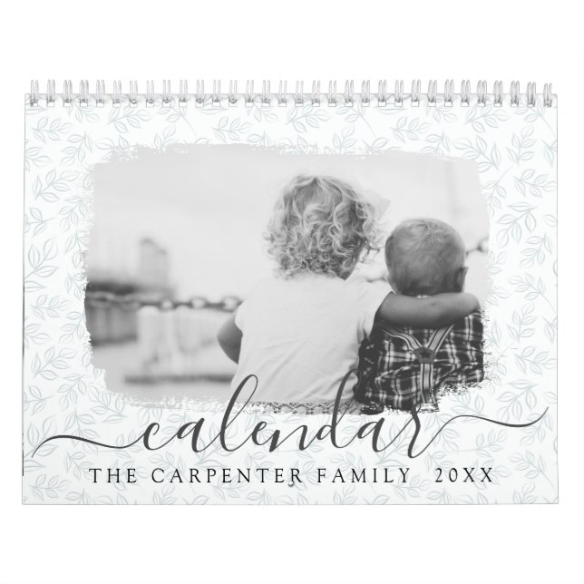 Calendrier Photo moderne Abstrait noir et blanc  (Protection)