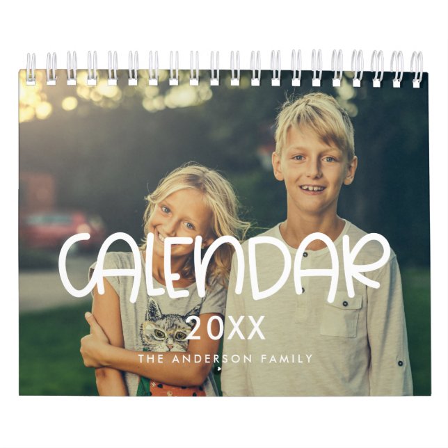 Calendrier Photo moderne mignonne 2026 (Protection)