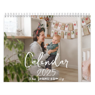 Calendrier photo murale personnalisé 2025 pour la 
