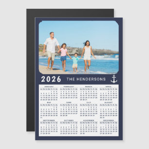 Calendrier photo Nautique 2026 Magnet Marine Bleu