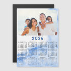 Calendrier photo personnalisé 2026 Magnet Bleu Océ