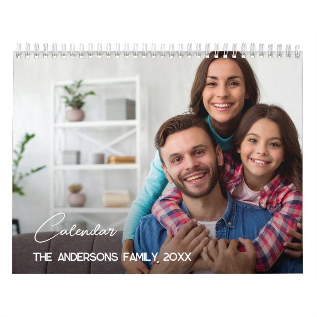 Calendrier Photo personnalisée moderne Créez votre propre fam (Protection)