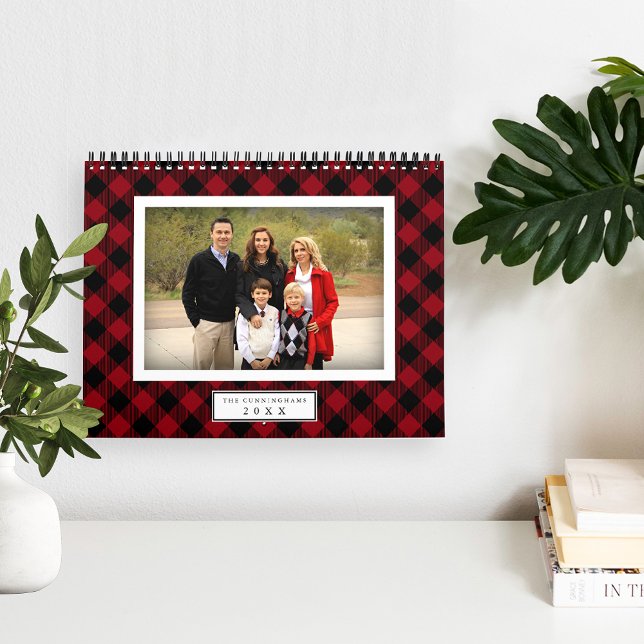 Calendrier photo Plaid de Buffalo Rustique (Créateur téléchargé)